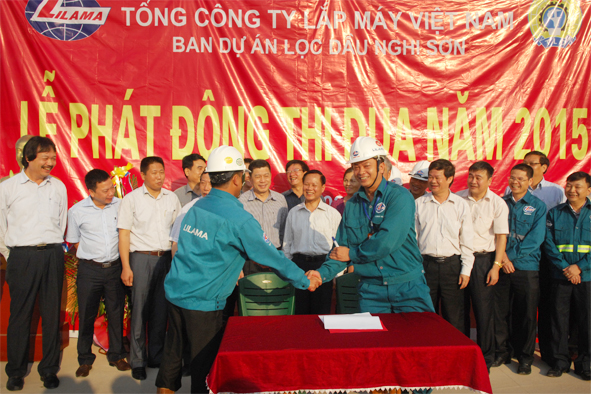 Tham gia hướng úng phong trào phát động thi đua tại dự án Lọc hóa dầu Nghi Sơn Tham gia hướng úng phong trào phát động thi đua tại dự án Lọc hóa dầu Nghi Sơn