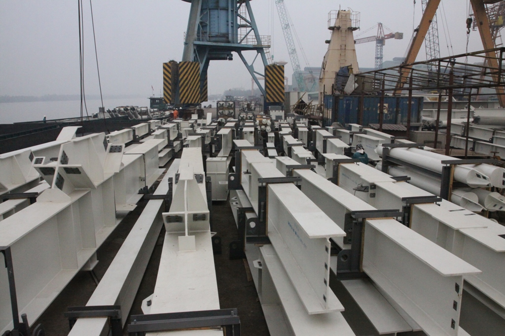 Bàn giao 1500 tấn kết cấu thép cho dự án TPE.